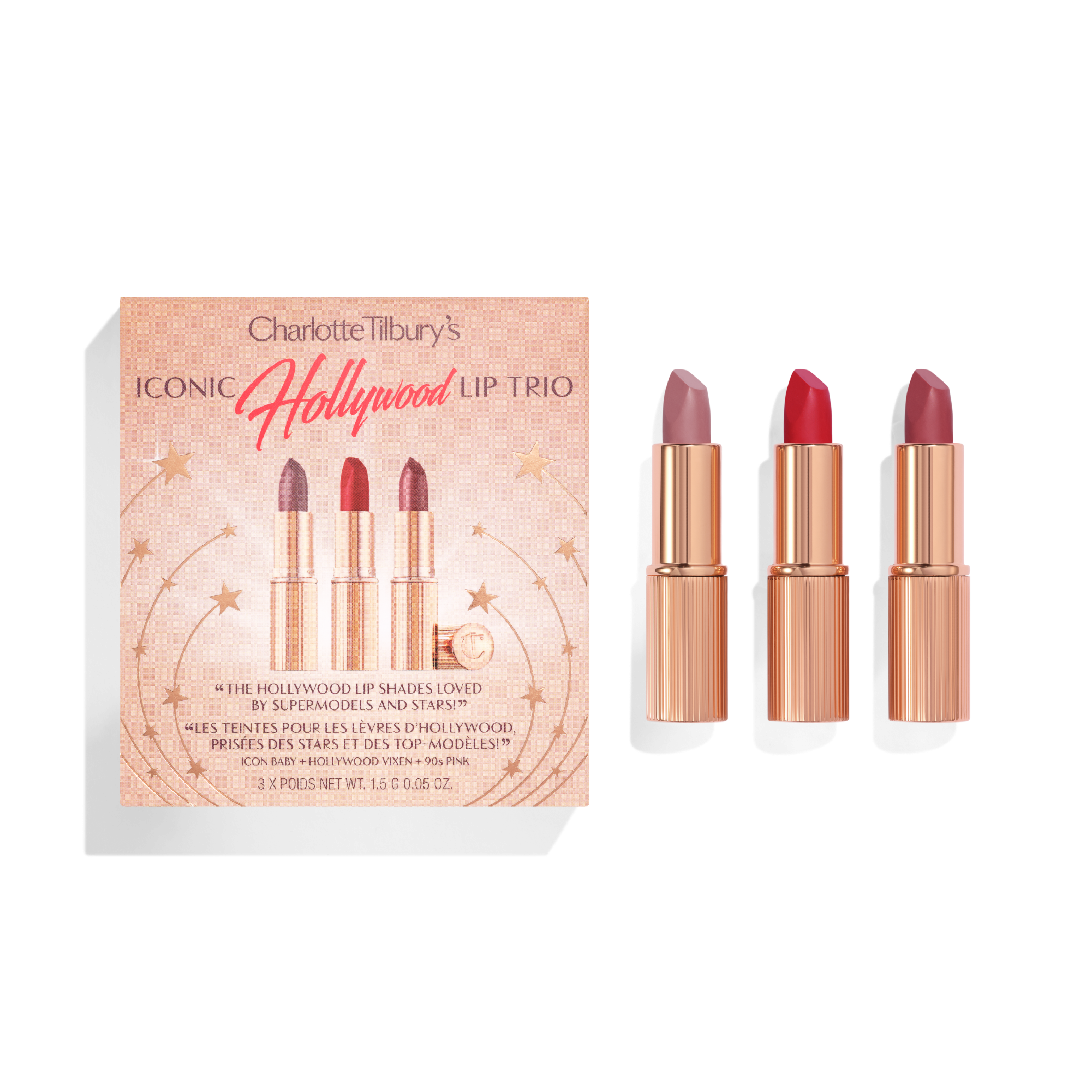 Charlotte Tilbury - Mini Iconic Hollywood Lipstick Trio Set