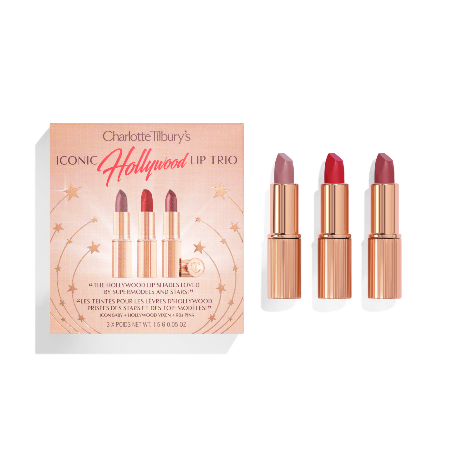 Charlotte Tilbury - Mini Iconic Hollywood Lipstick Trio Set