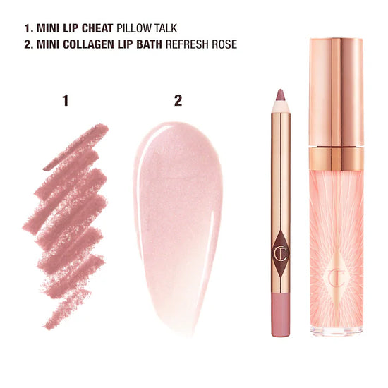 Charlotte Tilbury Mini Glossy Pink Lip Gloss + Lip Liner Set