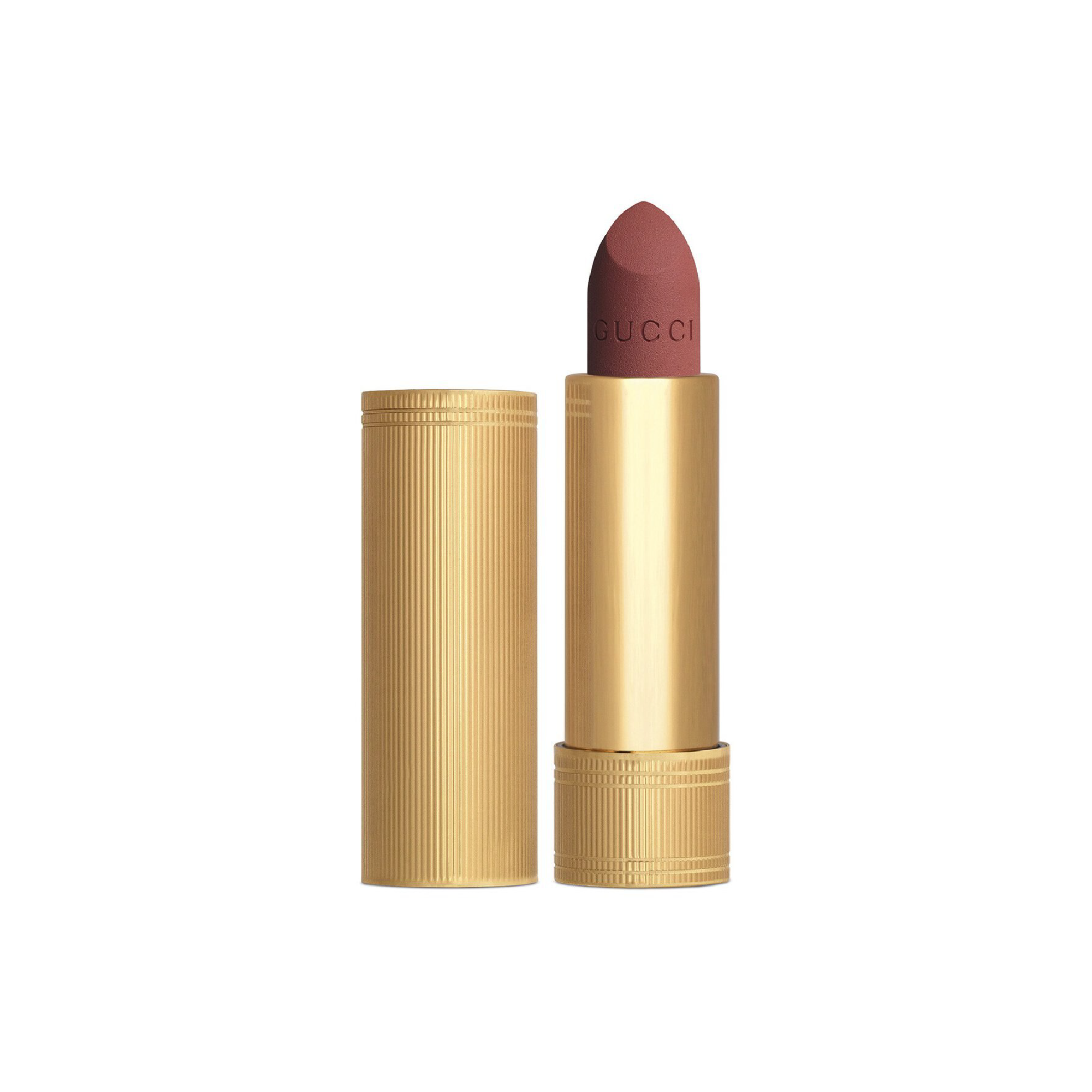 Gucci Velvet Matte Lipstick tube showing the product in classic packaging with Gucci branding