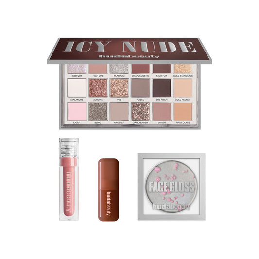 Huda Beauty Icy Nude Collection Kit authentic makeup set available in Pakistan