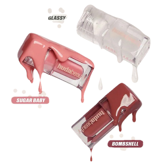 HUDA BEAUTY GLOSSIEST GLOSS TRIO SET Available in pakistan