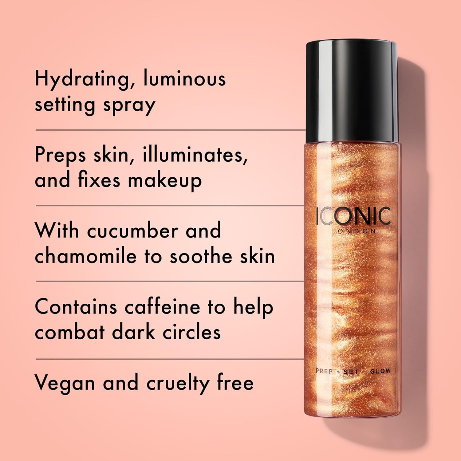 Iconic London Prep Set Glow Spray multi use primer setting and refreshing mist
