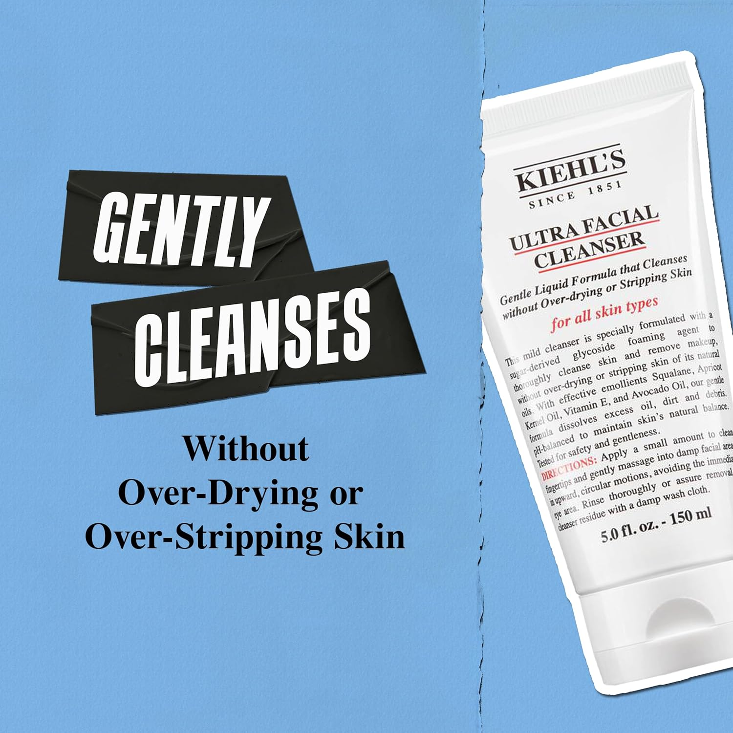 Kiehl's Ultra Facial Cleanser 30ml travel size gentle foaming formula
