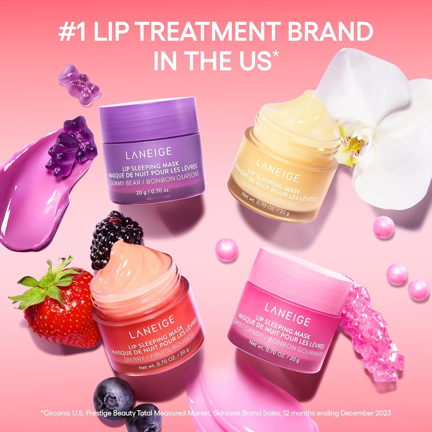 LANEIGE Lip Glowy Balm Trio Shea Butter Murumuru Seed Butter nourishing formula
