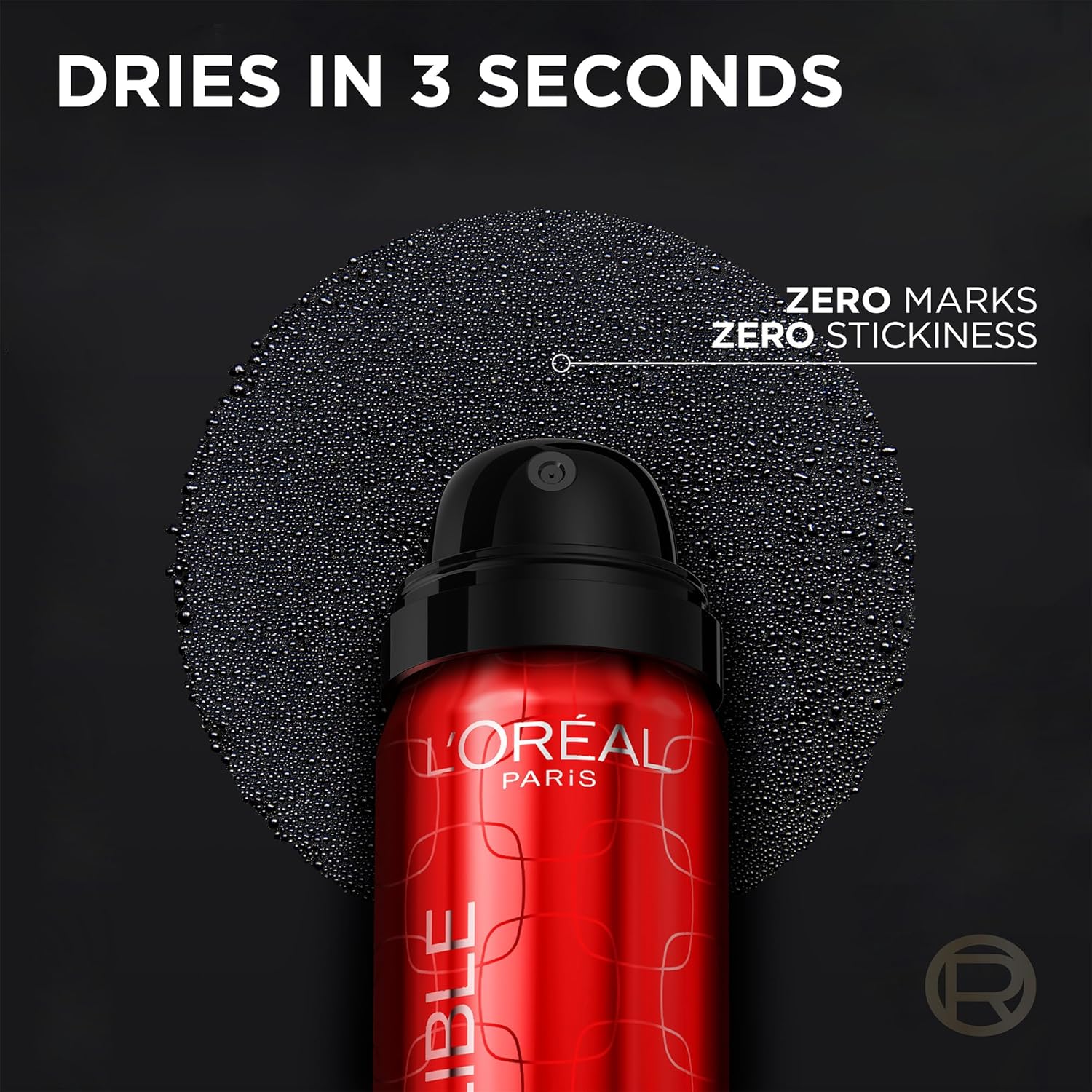L'Oreal 3-Second Setting Spray ultra fine mist bottle front view
