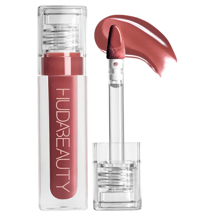 Huda Beauty Faux Filler Shiny Non-Sticky Lip Gloss Bombshell glass like finish Pakistan
