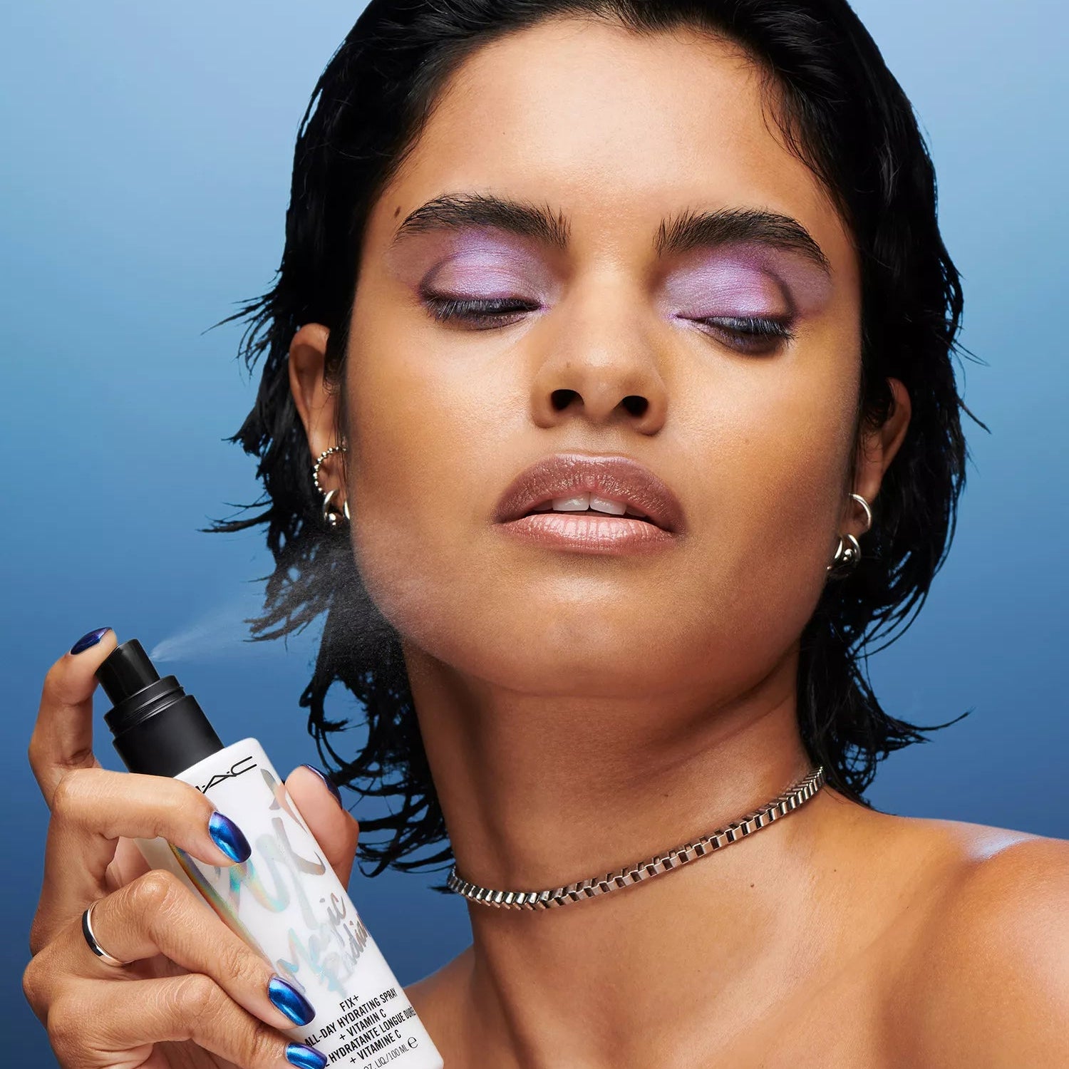 MAC Fix Plus Magic Radiance Setting Spray fine mist bottle front view
