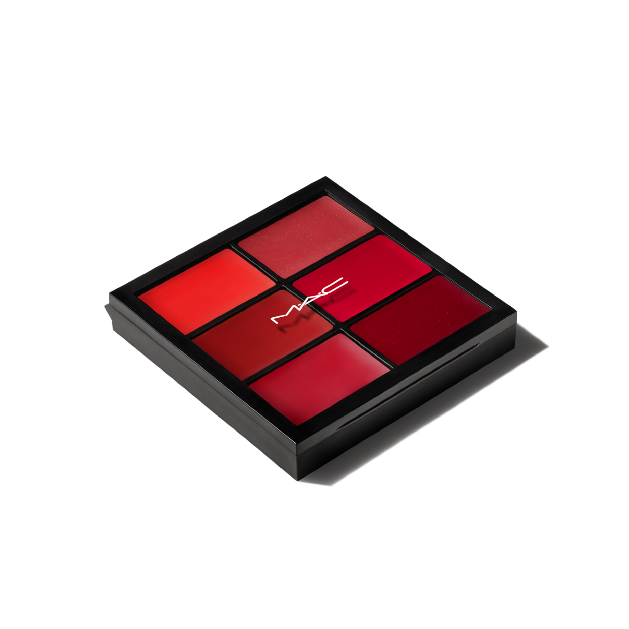 MAC Pro Lip Palette 6 Editorial Reds lip brush application editorial makeup look