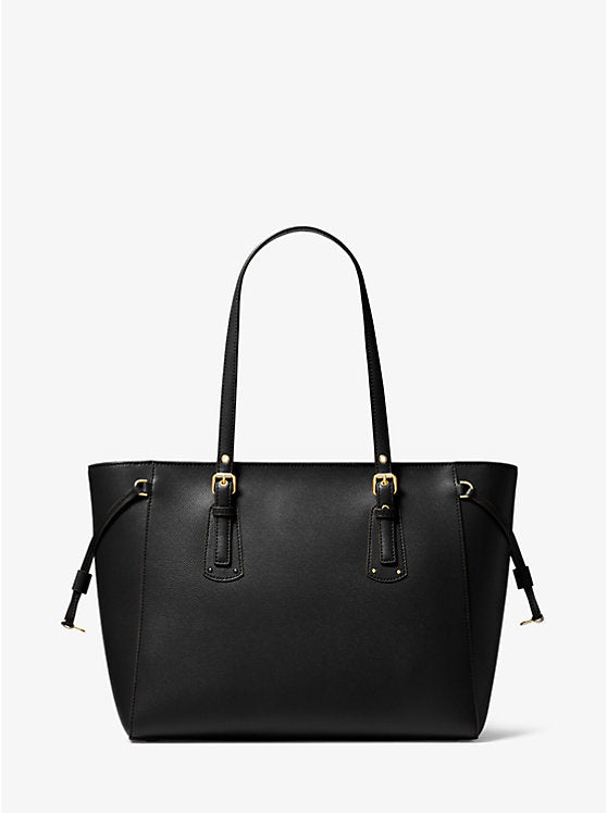 MICHAEL KORS Voyager Medium Crossgrain Leather Tote Bag