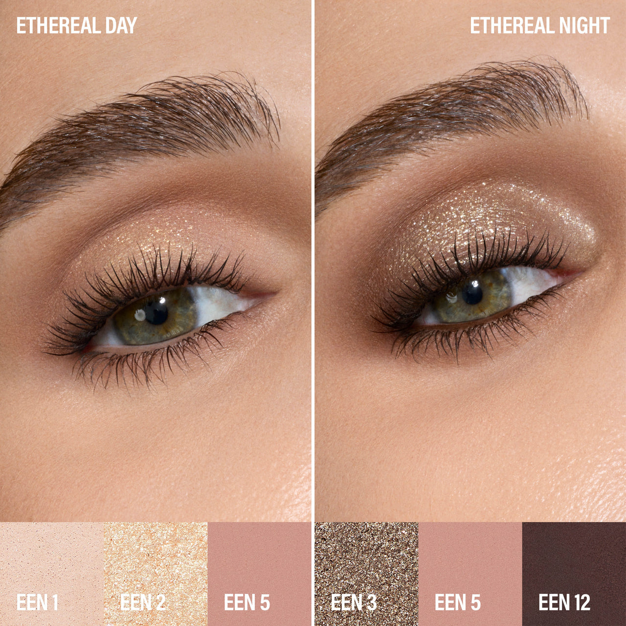 Makeup By Mario Ethereal Eyes Nature glossy shimmer sueded matte metallic textures
