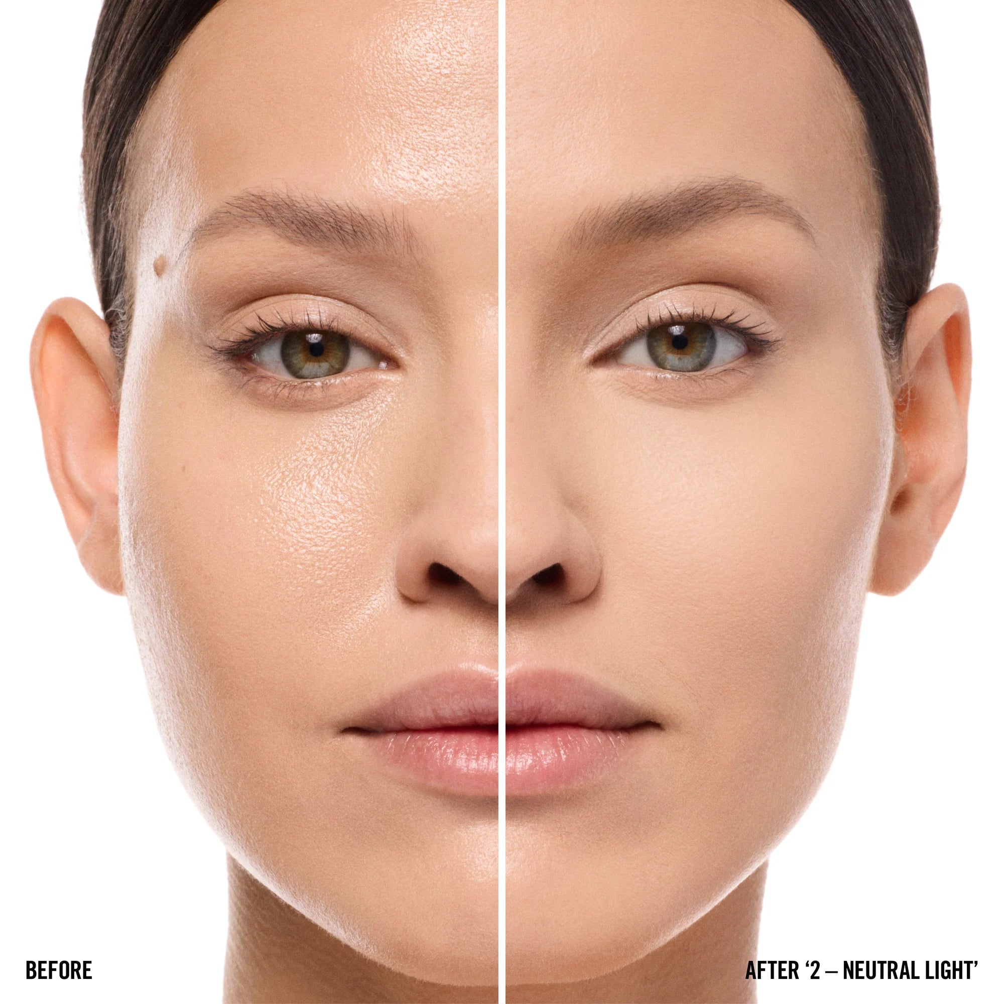 Makeup By Mario SurrealSkin Soft Blur Powder before after blurred pore free skin