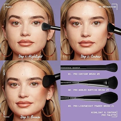 NYX Professional Makeup Highlight Contour Pro Palette cruelty free refillable compact