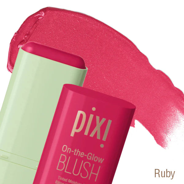 Pixi On-the-Glow Blush Stick Ruby shade warm rosy flush stick close up
