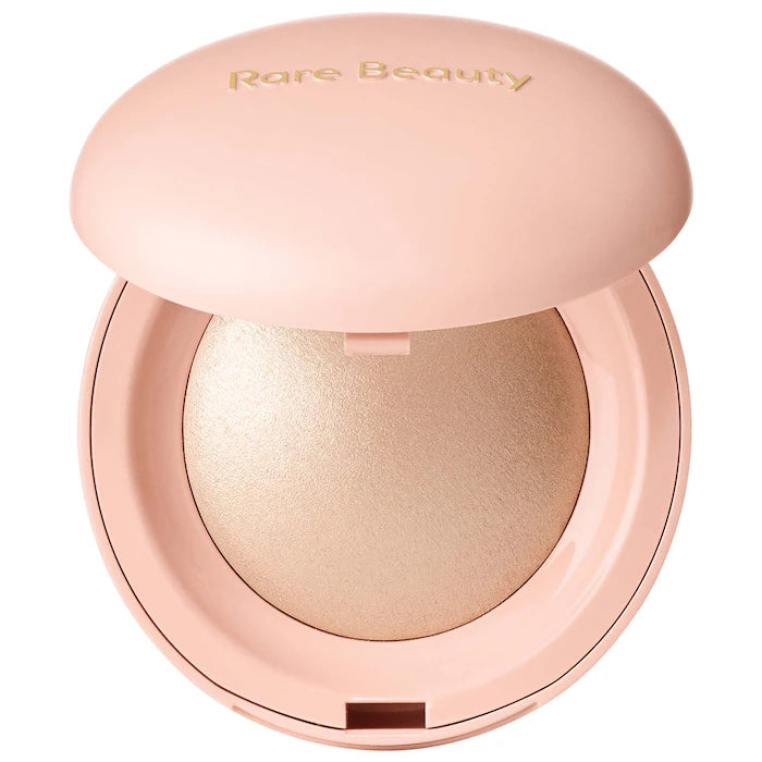 Rare Beauty Positive Light Silky Touch Highlighter buildable luminous formula swatch on skin