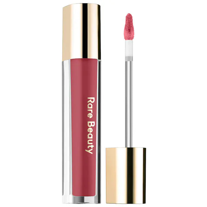 Rare Beauty Stay Vulnerable Glossy Lip Balm Nearly Mauve shade non sticky plumping formula