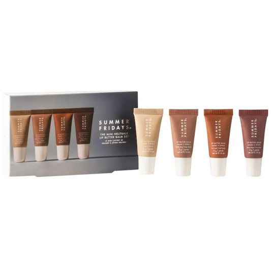 Summer Fridays Mini Neutrals Lip Butter Balm Set Vanilla Vanilla Beige Iced Coffee Brown Sugar Pakistan