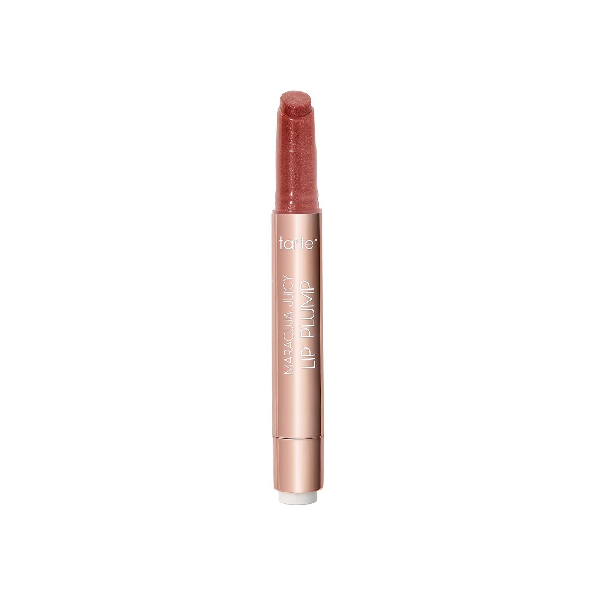 Tarte Maracuja Juicy Lip Plump Mixed Berries on model fuller lips glossy finish