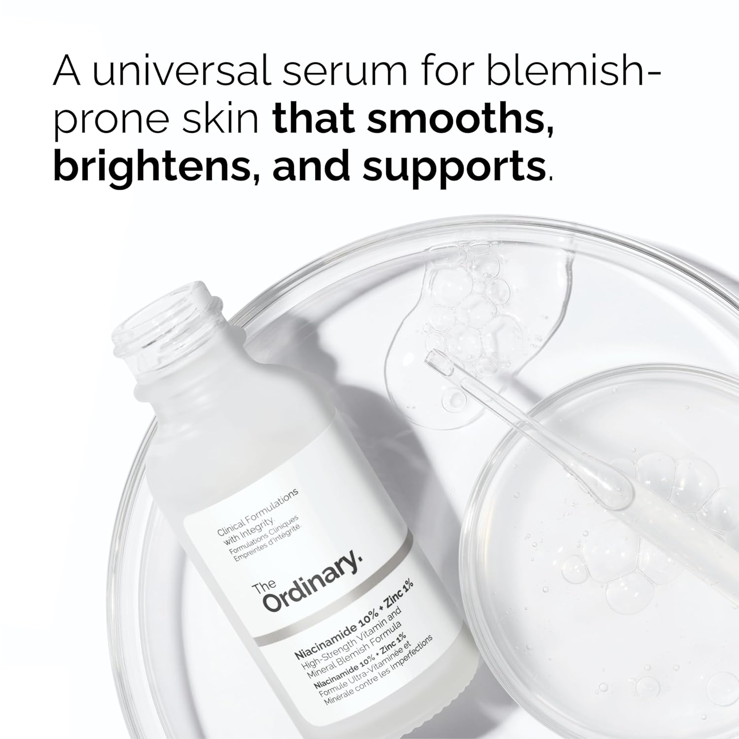 The Ordinary Skin Support Set before and after hydrated clear radiant skin result