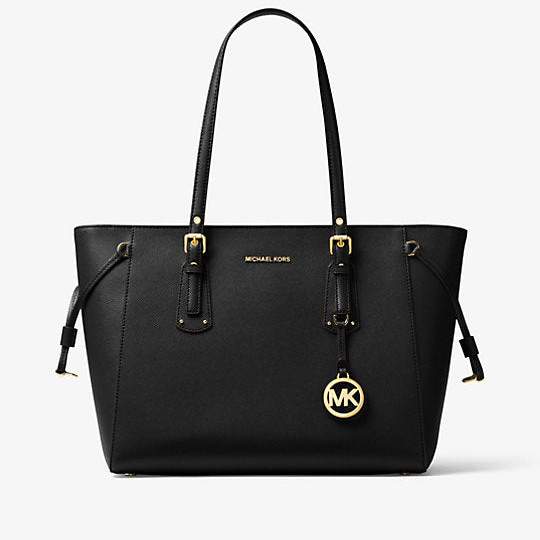 MICHAEL KORS Voyager Medium Crossgrain Leather Tote Bag