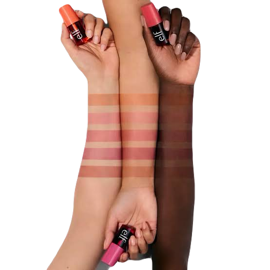 e.l.f Sheer Blush Tints shade range orange crush pink positive red

