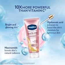 Vaseline Gluta-Hya Smooth Radiance Glow Lotion with Niacinamide