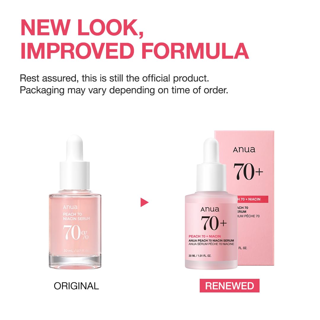 ANUA niacinamide serum with peach extract for even tone