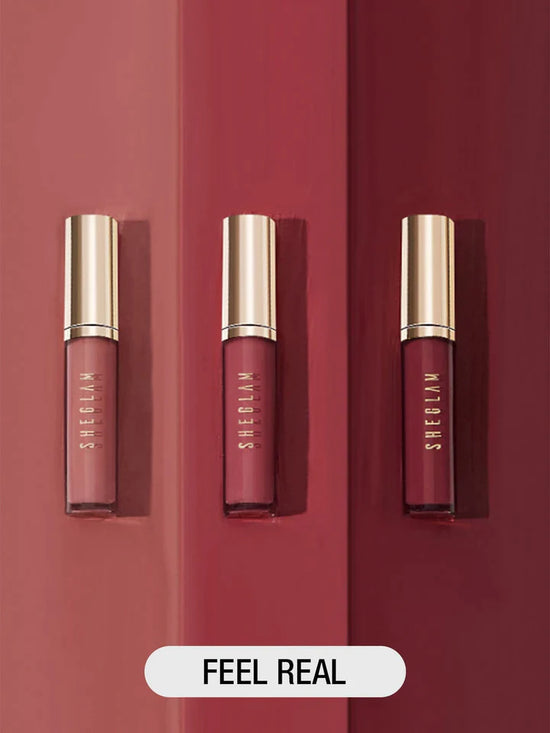 SHEGLAM MATTE ALLURE MINI LIQUID LIPSTICK SET - FEEL REAL