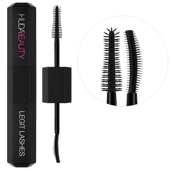 HUDA BEAUTY LEGIT LASHES Double-Ended Volumizing and Lengthening Mascara