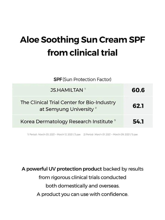 Aloe Soothing Sun Cream SPF50+/ PA+++